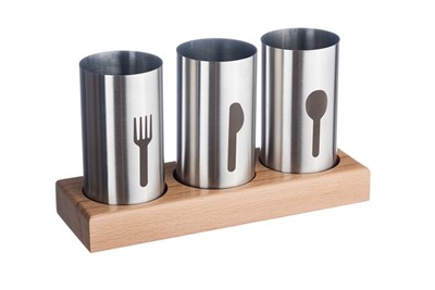 Holder Caddy With Spoons And Knives And Forkes